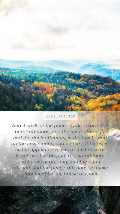 Ezekiel 45:17 ASV Bible Verse Image