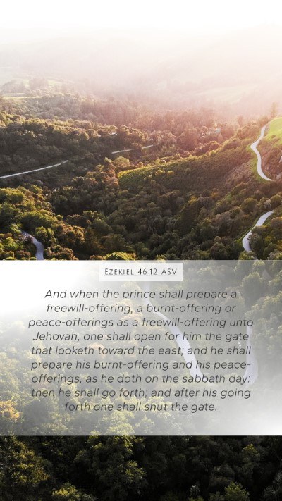 Ezekiel 46:12 ASV Bible Verse Image