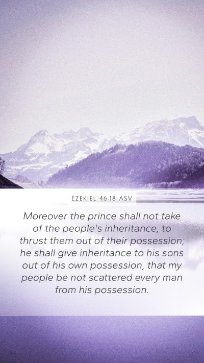 Ezekiel 46:18 ASV Bible Verse Image