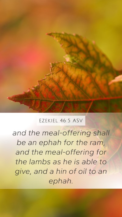 Ezekiel 46:5 ASV Bible Verse Image