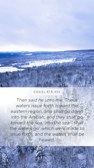 Ezekiel 47:8 ASV Bible Verse Image