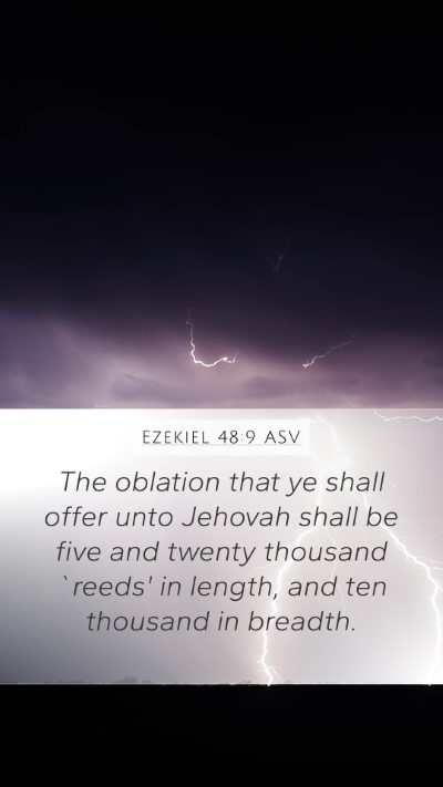 Ezekiel 48:9 ASV Bible Verse Image