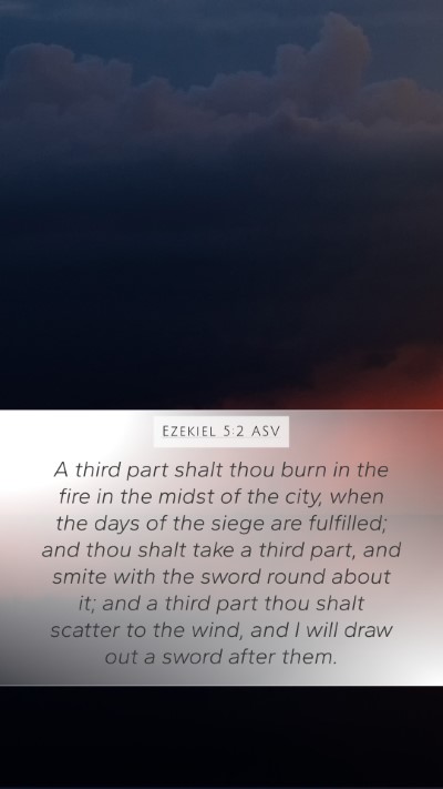 Ezekiel 5:2 ASV Bible Verse Image
