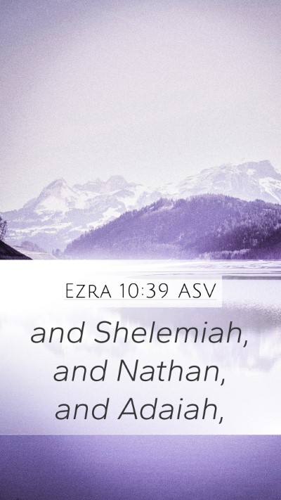 Ezra 10:39 ASV Bible Verse Image
