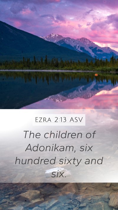 Ezra 2:13 ASV Bible Verse Image