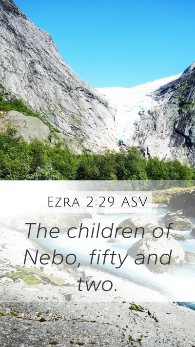 Ezra 2:29 ASV Bible Verse Image