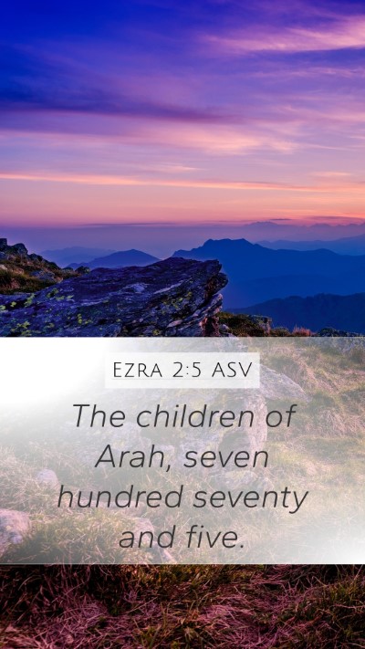 Ezra 2:5 ASV Bible Verse Image