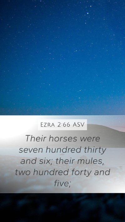 Ezra 2:66 ASV Bible Verse Image