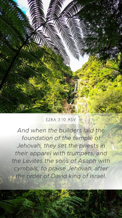 Ezra 3:10 ASV Bible Verse Image