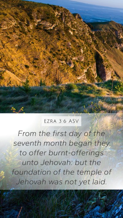 Ezra 3:6 ASV Bible Verse Image