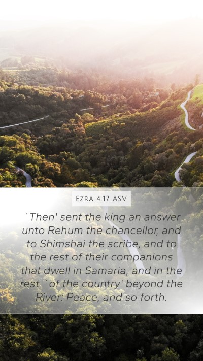 Ezra 4:17 ASV Bible Verse Image