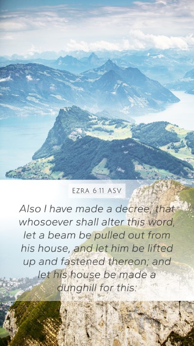 Ezra 6:11 ASV Bible Verse Image