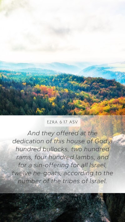 Ezra 6:17 ASV Bible Verse Image