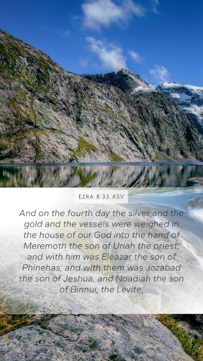 Ezra 8:33 ASV Bible Verse Image