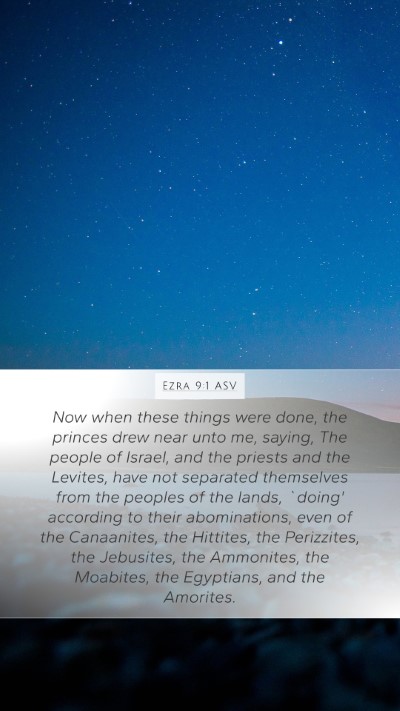 Ezra 9:1 ASV Bible Verse Image