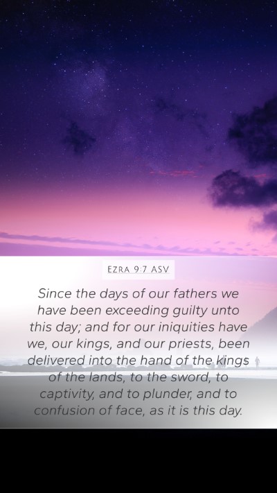 Ezra 9:7 ASV Bible Verse Image