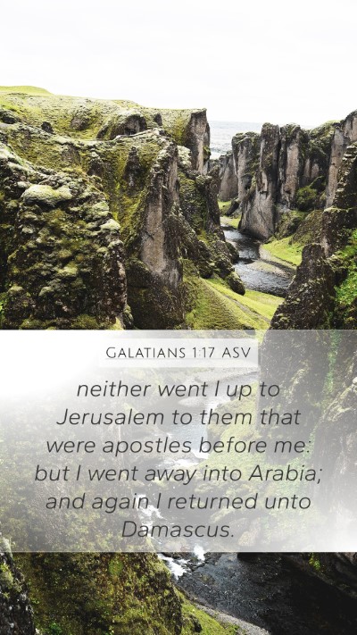 Galatians 1:17 ASV Bible Verse Image