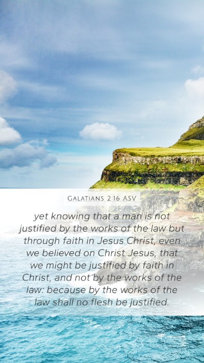 Galatians 2:16 ASV Bible Verse Image