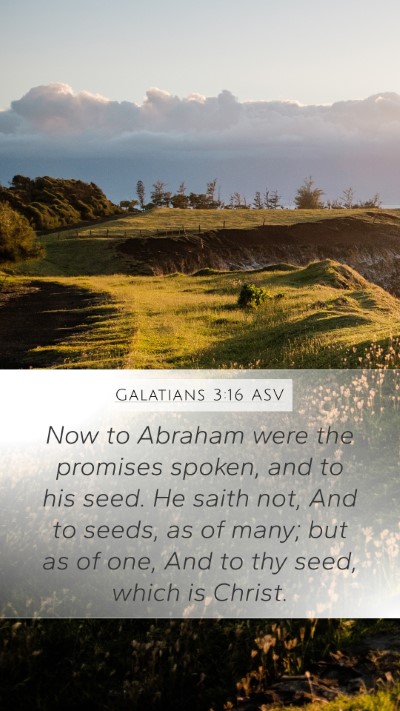 Galatians 3:16 ASV Bible Verse Image