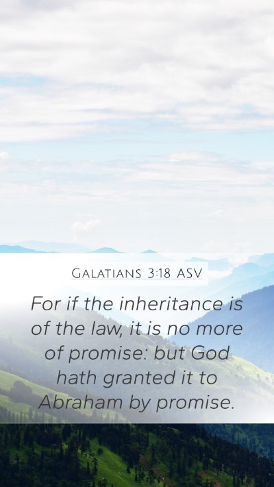 Galatians 3:18 ASV Bible Verse Image