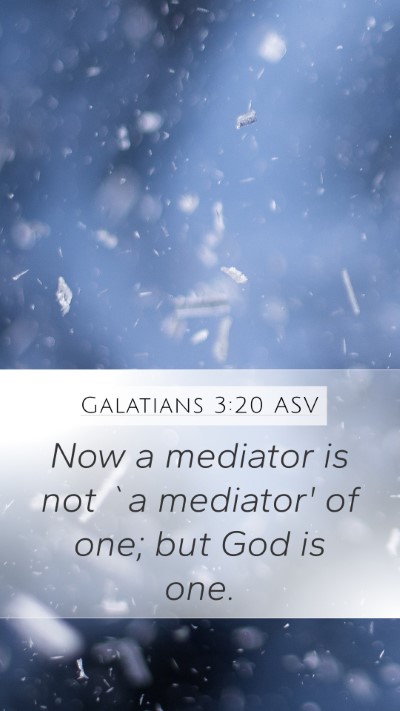 Galatians 3:20 ASV Bible Verse Image