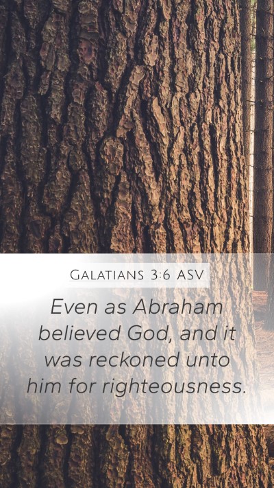 Galatians 3:6 ASV Bible Verse Image