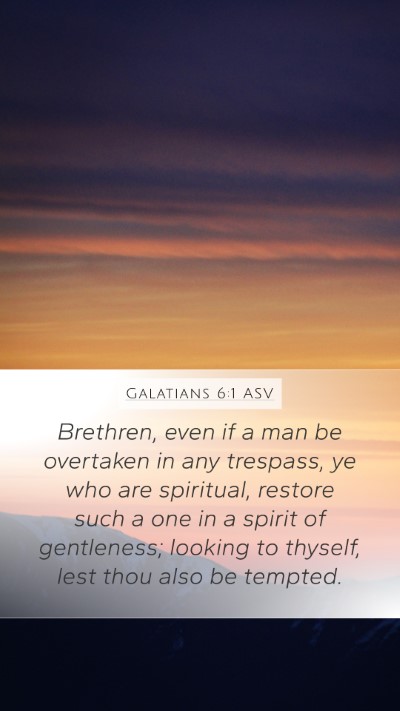 Galatians 6:1 ASV Bible Verse Image