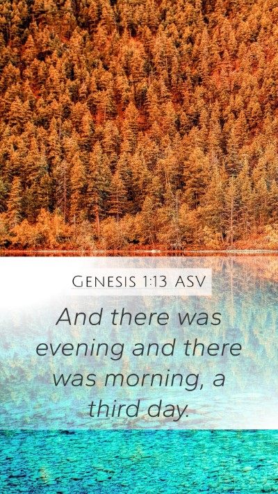 Genesis 1:13 ASV Bible Verse Image