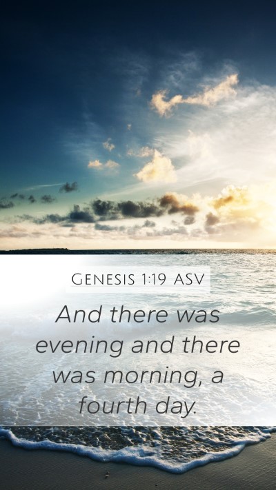 Genesis 1:19 ASV Bible Verse Image