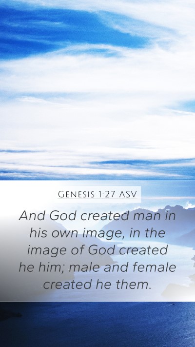 Genesis 1:27 ASV Bible Verse Image