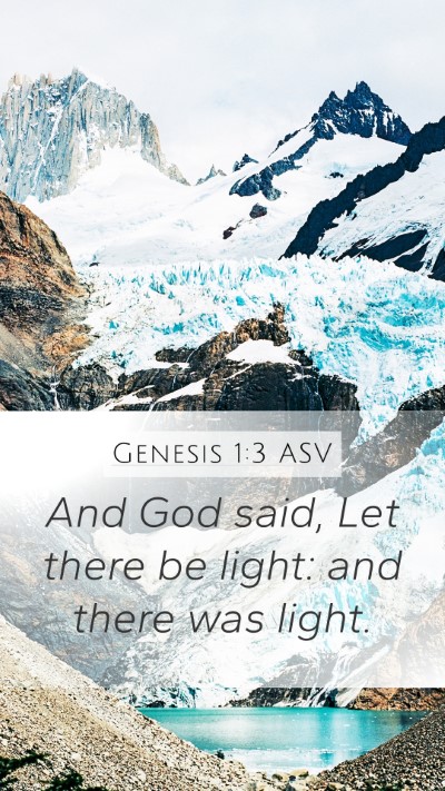 Genesis 1:3 ASV Bible Verse Image
