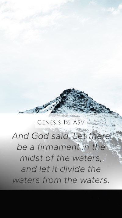 Genesis 1:6 ASV Bible Verse Image