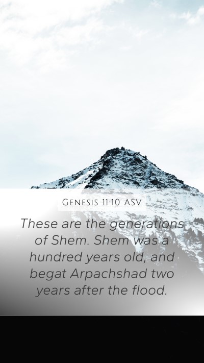 Genesis 11:10 ASV Bible Verse Image