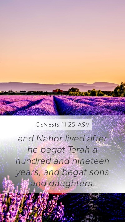 Genesis 11:25 ASV Bible Verse Image