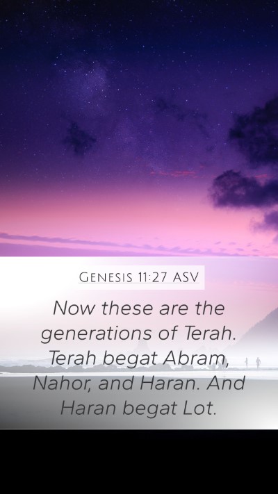 Genesis 11:27 ASV Bible Verse Image