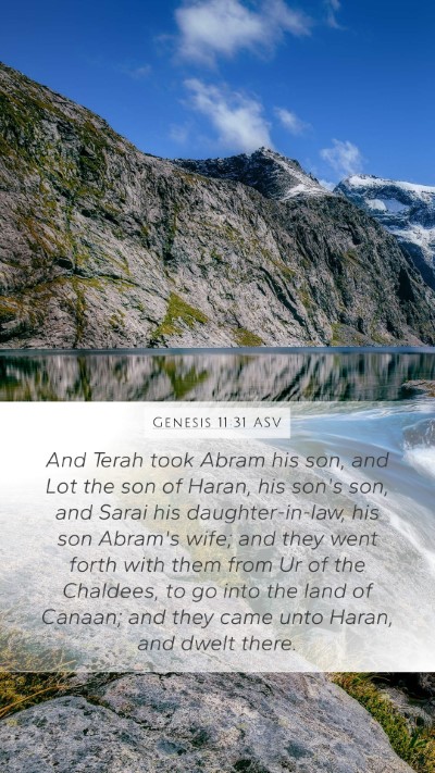 Genesis 11:31 ASV Bible Verse Image