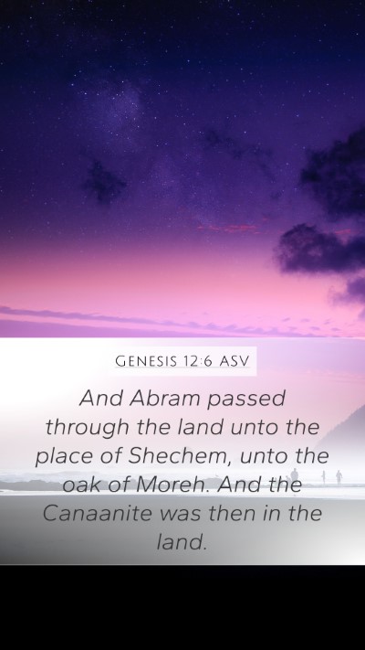 Genesis 12:6 ASV Bible Verse Image