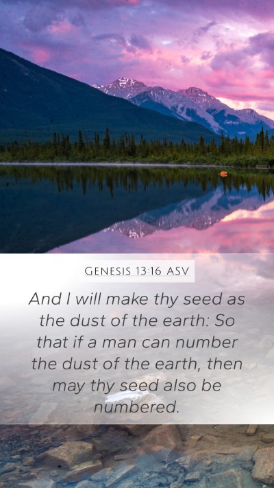 Genesis 13:16 ASV Bible Verse Image