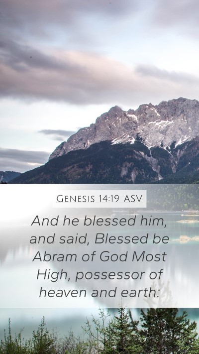 Genesis 14:19 ASV Bible Verse Image