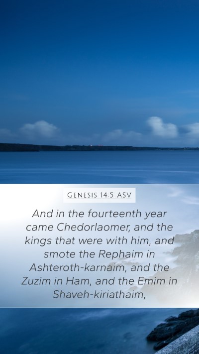 Genesis 14:5 ASV Bible Verse Image