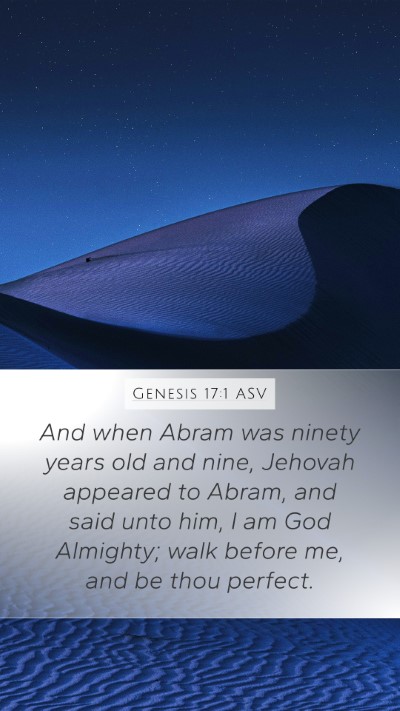Genesis 17:1 ASV Bible Verse Image