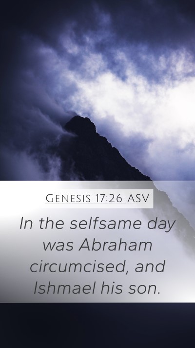 Genesis 17:26 ASV Bible Verse Image