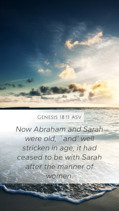 Genesis 18:11 ASV Bible Verse Image