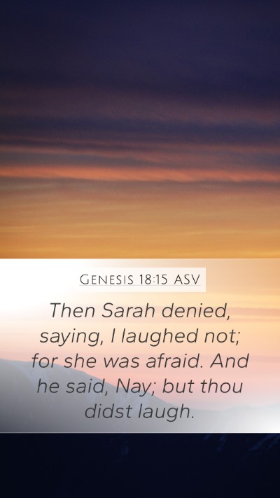 Genesis 18:15 ASV Bible Verse Image