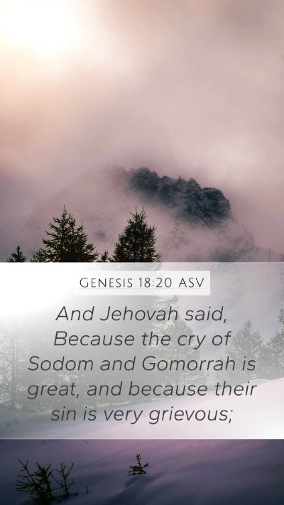 Genesis 18:20 ASV Bible Verse Image