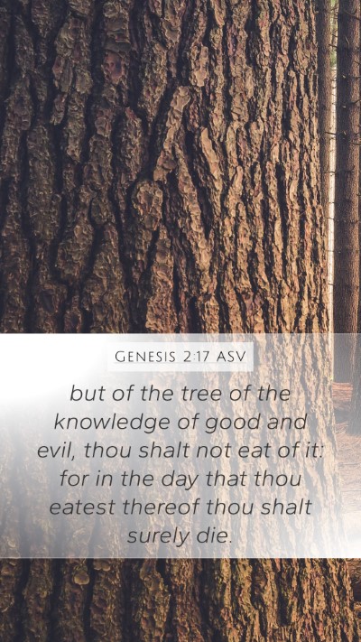 Genesis 2:17 ASV Bible Verse Image