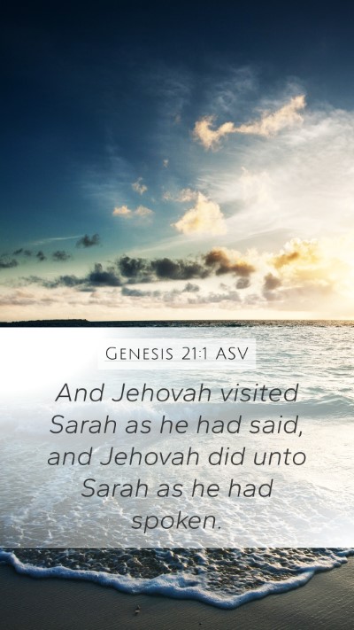 Genesis 21:1 ASV Bible Verse Image