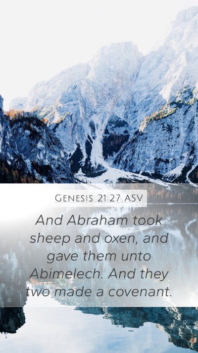 Genesis 21:27 ASV Bible Verse Image