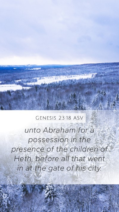 Genesis 23:18 ASV Bible Verse Image