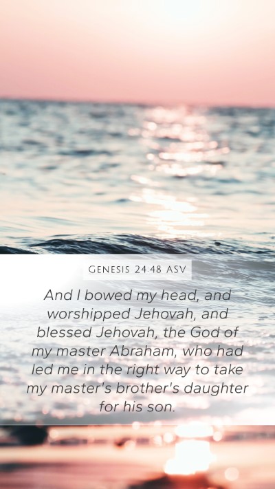 Genesis 24:48 ASV Bible Verse Image